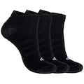 Kit de Meias Cano Curto adidas Sportswear No Show com 3 pares - Adulto PRETO