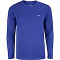 Camiseta Masculina Mizuno Manga Longa Energy AZUL