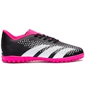 Chuteira Society adidas Predator 23 4 - Infantil PRETO/ROSA
