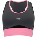 Top Fitness com Bojo Removível Mizuno Média Sustentação Run Easy 4 - Adulto CINZA/ROSA
