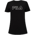 Camiseta Feminina Fila Manga Curta Basic Outline PRETO