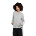 Jaqueta Feminina adidas com Capuz Track Top 3 Listras CINZA/BRANCO