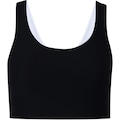 Top Fitness Sem Bojo Lauf Baixa Sustentação Line Double Colors - Adulto BRANCO/PRETO