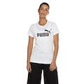 Camiseta Puma Feminina Manga Curta Essentials Logo Tee BRANCO