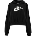 Blusão Nike com Capuz Sportswear Club Flc Gx Crop - Feminino PRETO/BRANCO
