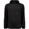 Jaqueta Corta-Vento Masculina Oxer com Capuz Packable Tecido Plano Corrida PRETO