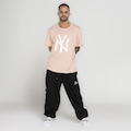 Camiseta New York Yankees MLB New Era Masculina Básico Essential ROSA