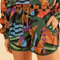 Short Feminino Farm Rio Gráfico MARROM CLARO