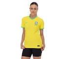 Camisa da Seleção do Brasil CBF I 23/24 Jogador Nike Feminina AMARELO/VERDE