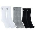 Kit de Meias Cano Alto Nike Everyday Lightweight Crew com 3 Pares - Adulto BRANCO