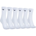 Kit de Meias Cano Alto Nike Everyday Lightweight Crew com 3 Pares - Adulto BRANCO/PRETO