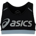 Top Infantil sem Bojo ASICS Alca Silk PRETO/AZUL CLA