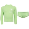Conjunto Infantil Oxer Camiseta Manga Longa + Sunga com Proteção UV VERDE CLARO