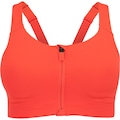 Top Fitness com Bojo adidas Alta Sustentação Luxe Zíper - Adulto VERMELHO