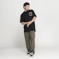 Camiseta Huf Manga Curta Trepass Triangle PRETO