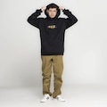 Blusa de Moletom Huf com Capuz Careca Righteous PRETO