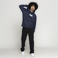 Blusa de Moletom Huf com Capuz Canguru Hardware AZUL ESCURO