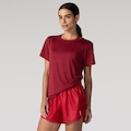 Camiseta Feminina Oxer Manga Curta Basica Jogging New II VERMELHO MESCLA