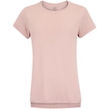 Camiseta Oxer Feminina Alongada Abertura Lateral ROSA CLARO