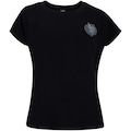 Camiseta Feminina Oxer Manga Curta Solar Estampada PRETO