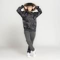 Blusão adidas com Capuz Camo Aop CINZA ESCURO