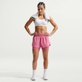 Short Feminino Nike Dri-Fit One MR 3IN 2N1 ROSA/BRANCO