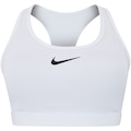 Top Fitness com Bojo Nike Média Sustentação Swoosh Sport BRANCO