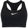 Top Fitness com Bojo Nike Média Sustentação Swoosh Sport PRETO