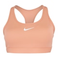 Top Fitness com Bojo Nike Média Sustentação Swoosh Sport SALMAO