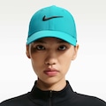 Opção de cor VERDE/PRETO de Boné Aba Curva Nike Dri-Fit Fly  Club Cap Strapback - Adulto