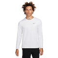 Camiseta Masculina Nike Manga Longa Dri-Fit Miler Top BRANCO