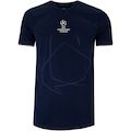 Camiseta UCL UEFA Masculina Perf Premium AZUL ESCURO