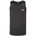 Camiseta Regata Masculina ASICS Leve Mesh Antiodor CINZA ESC/CINZA CLA