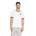 Camisa Polo do Santos Braziline Masculina Enginges BRANCO