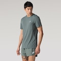 Camiseta Masculina ASICS Manga Curta Respirável de Secagem Rápida Refletiva Mescla VERDE