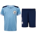 Kit Fardamento Manchester City Infantil Camiseta + Calção AZUL CLA/AZUL ESC