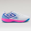 Chuteira Futsal Infantil Umbro Pro 5 BRANCO/AZUL CLA
