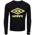Camiseta Umbro Manga Longa Basic Uv - Unissex PRETO