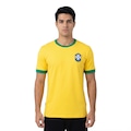 Camiseta da Seleção do Brasil CBD Retrô 70 Masculina AMARELO