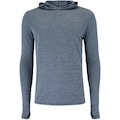 Camiseta Masculina Oxer Manga Longa com Capuz AZUL ESCURO