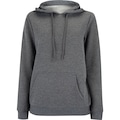 Blusa de Moletom Feminino Oxer com Capuz Canguru Fleece CINZA MESCLA