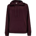 Blusa de Moletom Feminino Oxer com Capuz Canguru Fleece VINHO
