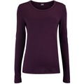 Camiseta Feminina Oxer Manga Longa Peach Touch VINHO