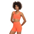 Top Fitness sem Bojo Oxer Média Sustentação Canelado Sem Costura CORAL
