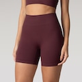 Opção de cor VINHO de Short Feminino Oxer Canelado Sem Costura