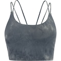 Top Fitness com Bojo Removível Oxer Baixa Sustentação Alongado Heat Tie Dye Adulto VERDE ESCURO