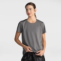 Camiseta Feminina Oxer Manga Curta Flat Respirável CINZA ESCURO