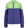 Jaqueta Feminina Oxer com Capuz Recortada Packable Refletivo AZUL/VERDE CLA