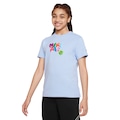 Camiseta Júnior Nike Manga Curta Sportswear Create PA AZUL CLARO