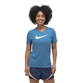 Camiseta Feminina Nike Manga Curta Dri-Fit Swoosh AZUL ESCURO